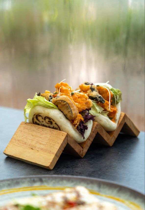 Grilled Chicken Salmon Bao